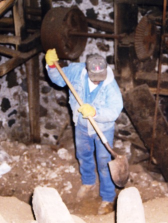 Cleaning the Messer/Mayer Mill Basement